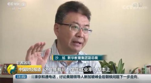 新华教育集团副总裁沙旭就如何破解职教困局接受央视采访